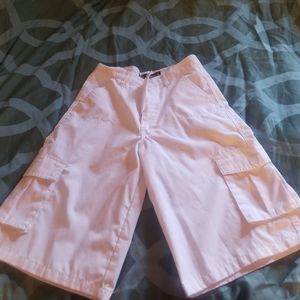 Boys white cargo shorts Size 18